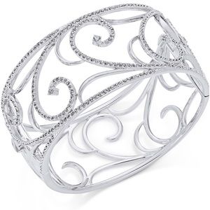 Eliot Danori NWT Silver Pave Filigree bracelet